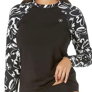 NWT  Hurley ladies Long sleeves rash guard -  long sleeves swimwear